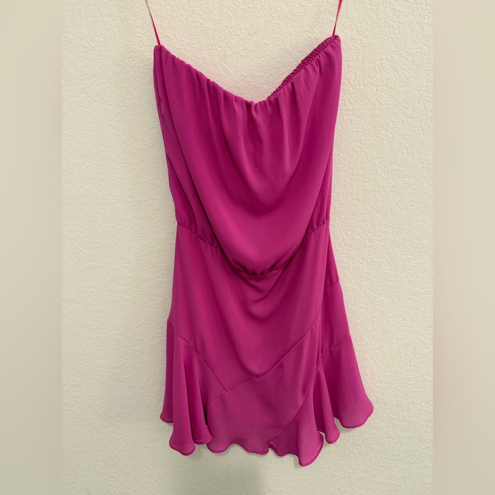 Krisa Strapless Mini Dress in Cocktail Pink NWT Medium - Picture 3 of 8